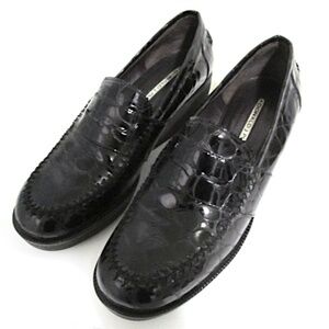 Donald J Pliner Black Platform Loafers, Size 7